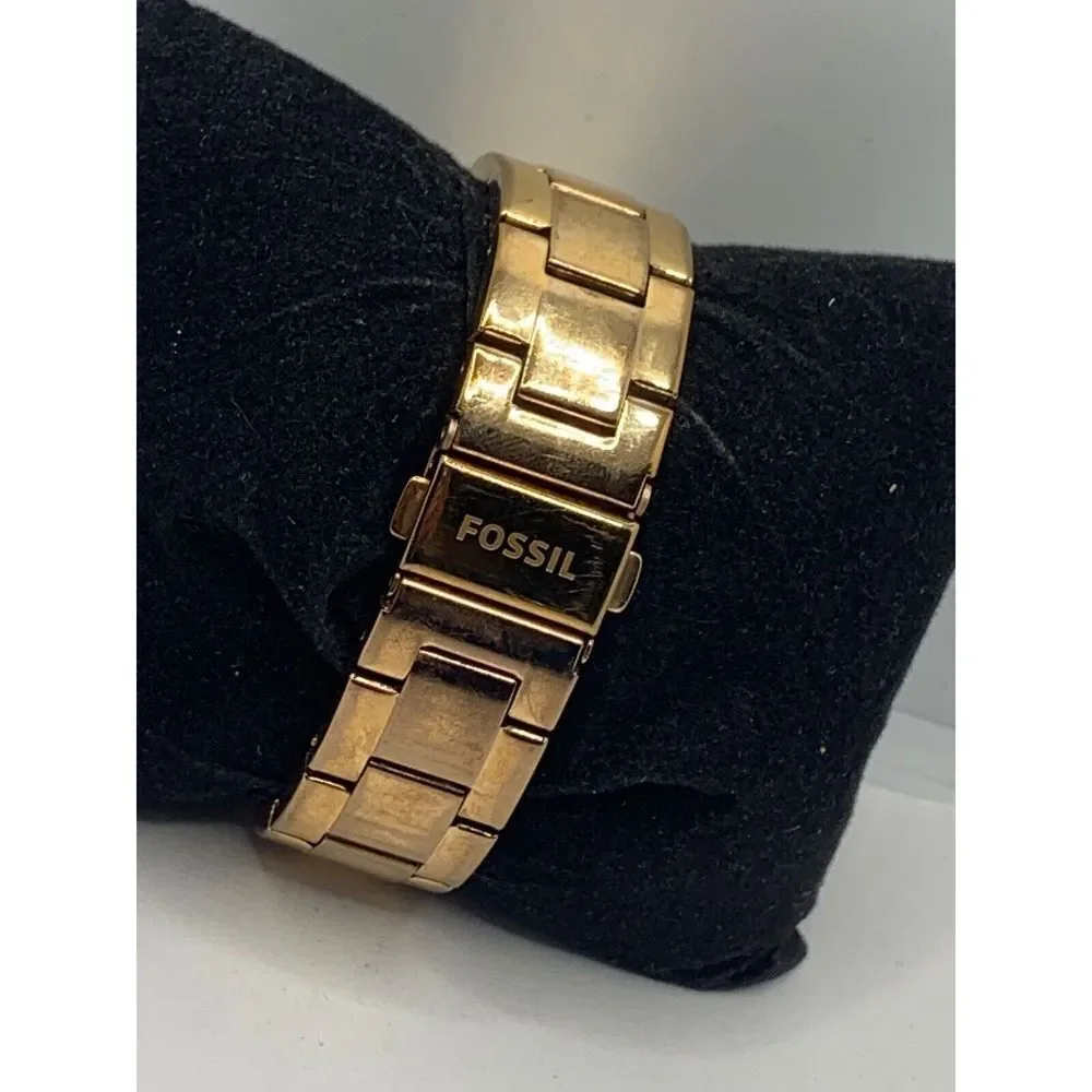 Fossil ES3590 Women's Stainless Steel Analog Rose Gold Dial Quartz Watch RU29